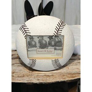Baseball-Themed Oval Picture Frame By Connoisseur 3.5" X 5" Photo Opening